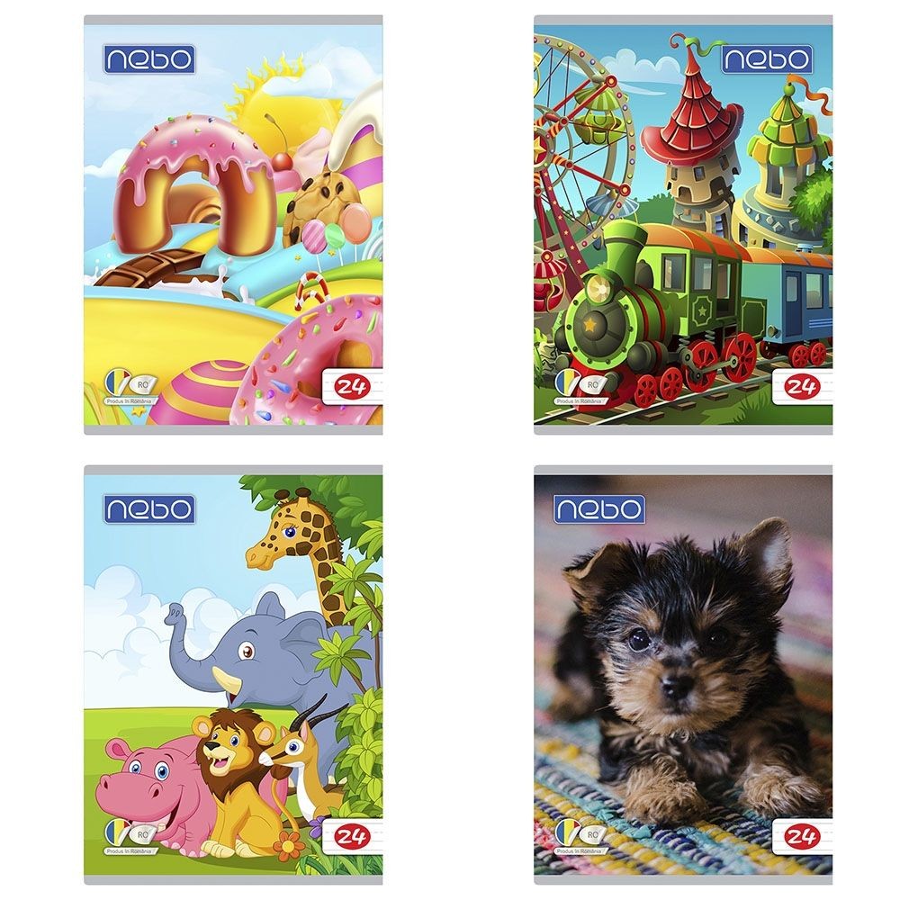 Caiet tip II, format A5, 24 de file, densitate 70 g/mp, coperti lucioase, design policrom - imagine 6